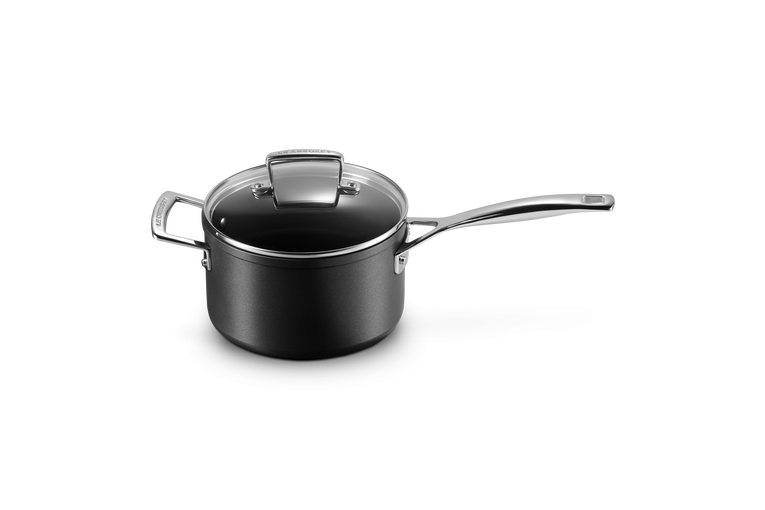 Toughened Non-Stick Saucepan with Glass Lid and Helper Handle