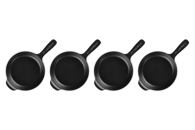 Cast Iron Gourmand Set of 4 Mini Skillets