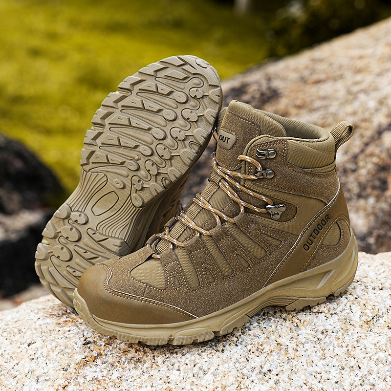 (⏰ Clearance Event 49% OFF) Men's High Top Wide Toe Arch Support Orthopedic Tactical Boots Comfortable Non-slip Durable Hiking Boots