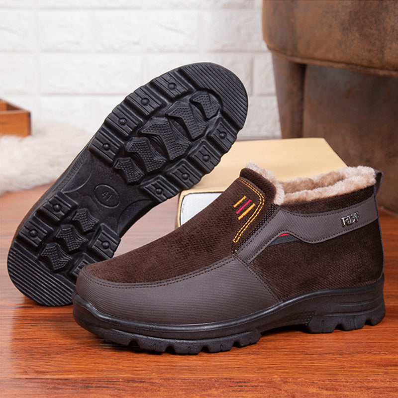 (Limited Time Discount 49% off) Men's Comfortable Lightweight Arch Support Winter Wool Shoes Waterproof Non-slip Warm Snow Shoes