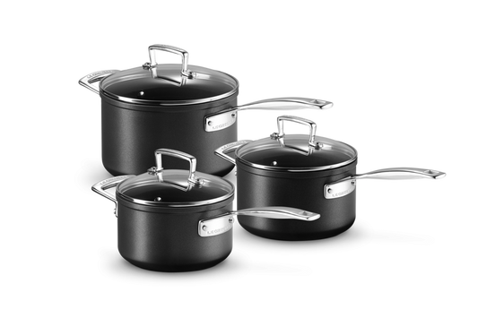 Toughened Non-Stick 3-piece Saucepan Set