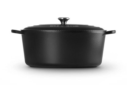 Cast Iron Oval Casserole with Black Interior