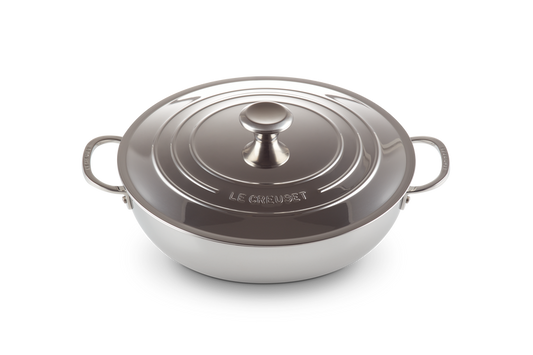 Signature Stainless Steel Shallow Casserole with Lid