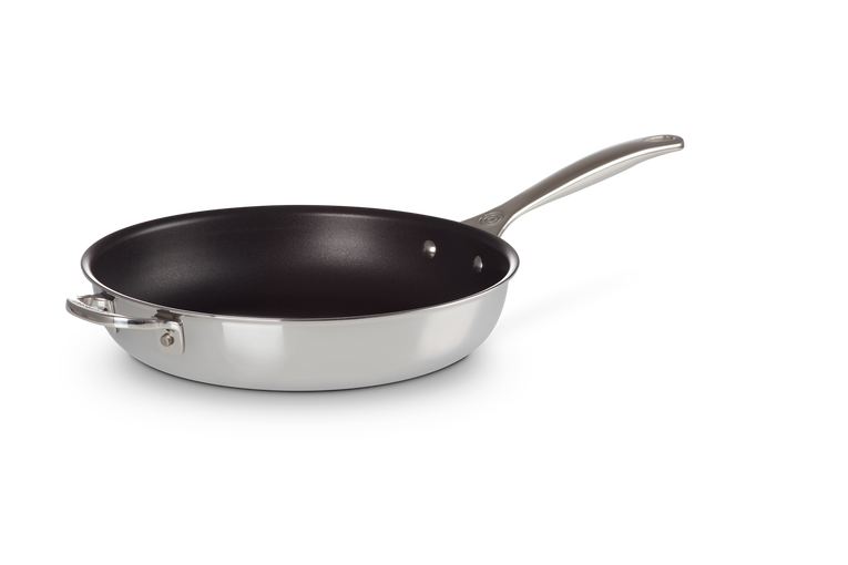 Signature Stainless Steel Non-stick Deep Frying Pan with Helper Handle