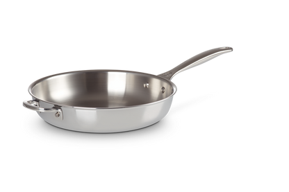 Signature Stainless Steel Uncoated Frying Pan with Helper Handle