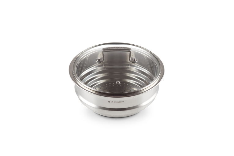 Stainless Steel Multi-steamer with Glass Lid