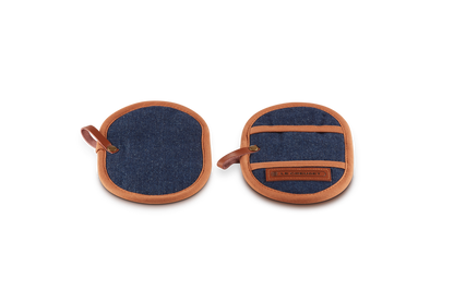 Denim Set of 2 Fingergrip Pot Holder