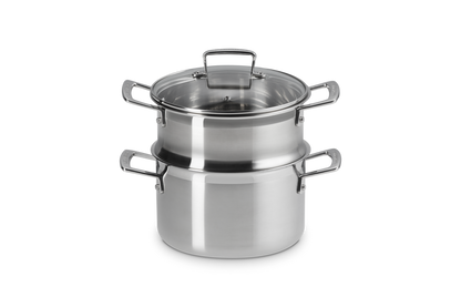 3-ply Stainless Steel Casserole with Steamer Set