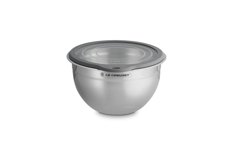 Stainless Steel Mixing Bowl with Glass Lid
