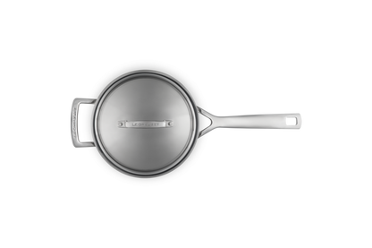 3-ply Stainless Steel Saucepan with Lid and Helper Handle