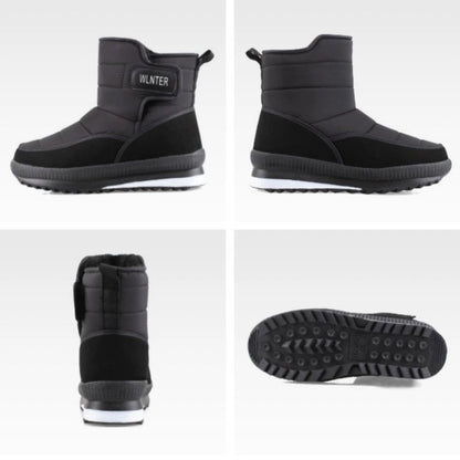 (Limited Time Sale 70%off)Men's Thick Warm Orthopedic Support Wide Toe Snow Boots Non-slip Waterproof Anti-skid Fur Lined Winter Boots