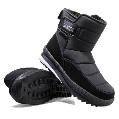 (Limited Time Sale 70%off)Men's Thick Warm Orthopedic Support Wide Toe Snow Boots Non-slip Waterproof Anti-skid Fur Lined Winter Boots