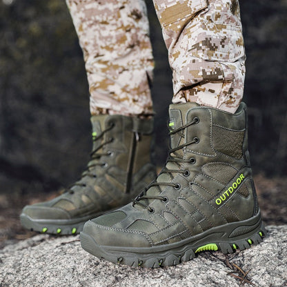 (⏰Limited Time Discount 49% off) Men's Lightweight  Breathable Durable Anti-slip Hiking Boots Combat Army Boots Work Boots