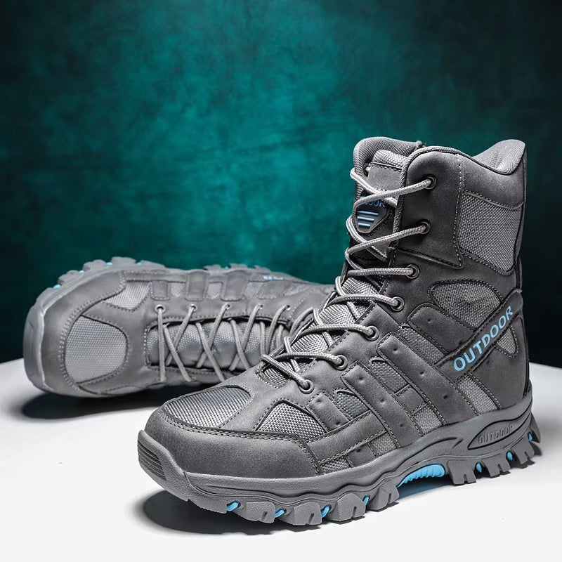 (⏰Limited Time Discount 49% off) Men's Lightweight  Breathable Durable Anti-slip Hiking Boots Combat Army Boots Work Boots