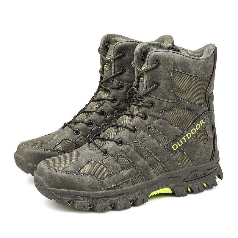 (⏰Limited Time Discount 49% off) Men's Lightweight  Breathable Durable Anti-slip Hiking Boots Combat Army Boots Work Boots