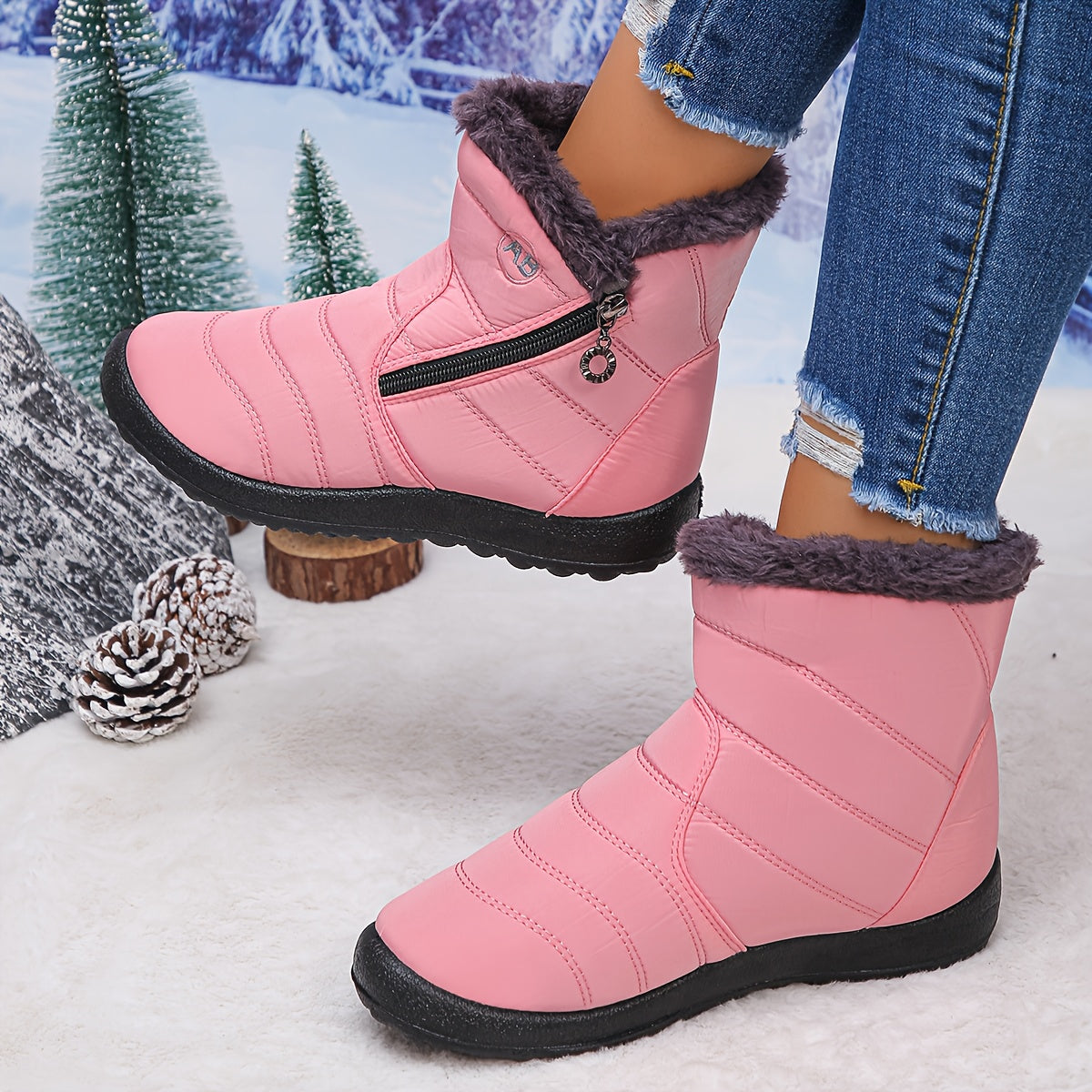 🔥Last Day Promotion 50% OFF - Women's Cozy Winter Waterproof Anti-Slip Orthopedic Boots